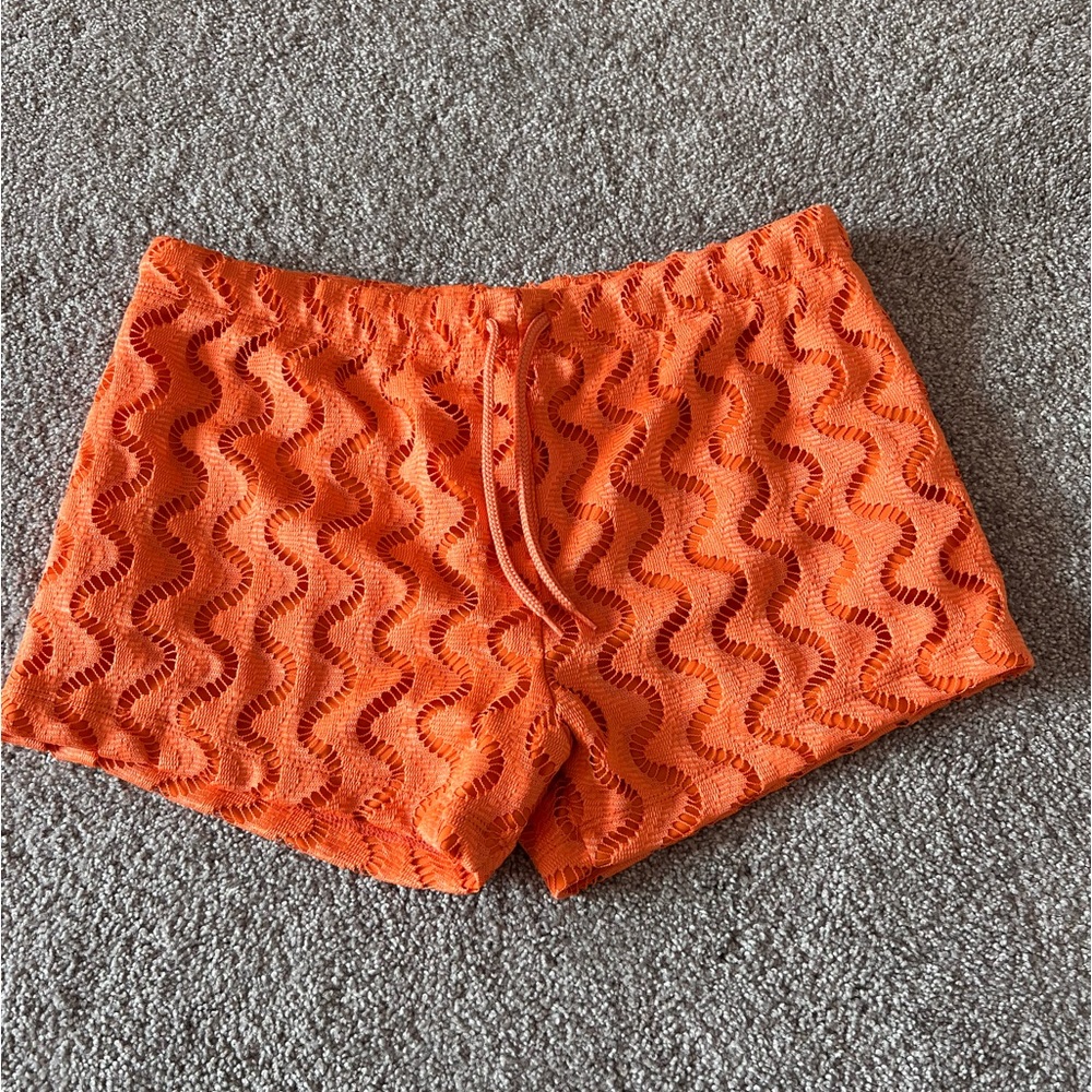 70s retro hippy swim trunks, crochet men's short swim.